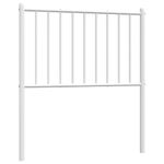 Casa si Gradina - Mobilier - Paturi si accesorii - Accesorii paturi - Tablie de pat metalica, alb, 75 cm - Infinity.ro