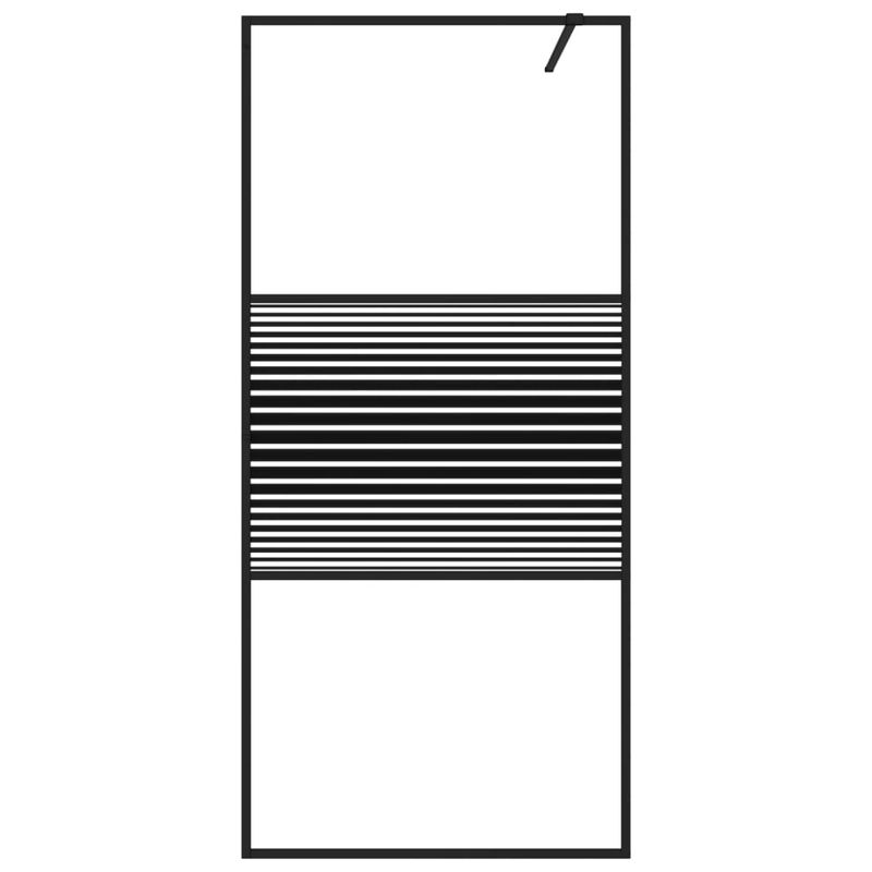 Casa si Gradina - Sanitare - Cazi si cabine de dus - Paravane si usi - Paravan de dus walk-in negru 90x195 cm sticla ESG transparenta - Infinity.ro