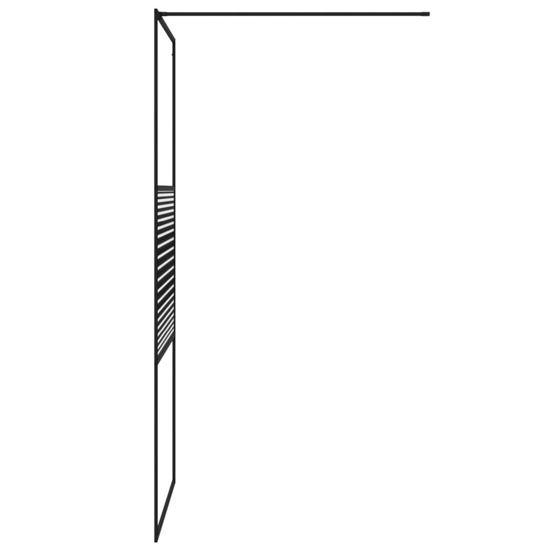 Casa si Gradina - Sanitare - Cazi si cabine de dus - Paravane si usi - Paravan de dus walk-in negru 90x195 cm sticla ESG transparenta - Infinity.ro