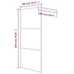 Casa si Gradina - Sanitare - Cazi si cabine de dus - Paravane si usi - Paravan de dus walk-in negru 90x195 cm sticla ESG transparenta - Infinity.ro