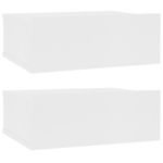 Casa si Gradina - Mobilier - Comode si corpuri - Noptiere - Noptiera suspendata, 2 buc., alb, 40x30x15 cm, PAL - Infinity.ro