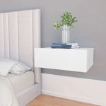 Casa si Gradina - Mobilier - Comode si corpuri - Noptiere - Noptiera suspendata, 2 buc., alb, 40x30x15 cm, PAL - Infinity.ro