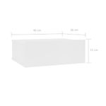Casa si Gradina - Mobilier - Comode si corpuri - Noptiere - Noptiera suspendata, 2 buc., alb, 40x30x15 cm, PAL - Infinity.ro