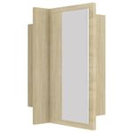 Casa si Gradina - Mobilier - Comode si corpuri - Masute de toaleta - Dulap de baie cu oglinda & LED, stejar Sonoma, 40x12x45 acril - Infinity.ro