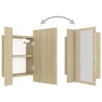 Casa si Gradina - Mobilier - Comode si corpuri - Masute de toaleta - Dulap de baie cu oglinda & LED, stejar Sonoma, 40x12x45 acril - Infinity.ro
