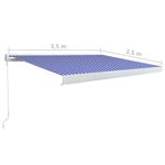 Casa si Gradina - Gradina si terasa - Umbrele si pavilioane - Umbrele - Copertina manuala tip caseta, 350 x 250 cm, albastru și alb, mărime 500x300 cm, model with white frame - Infinity.ro