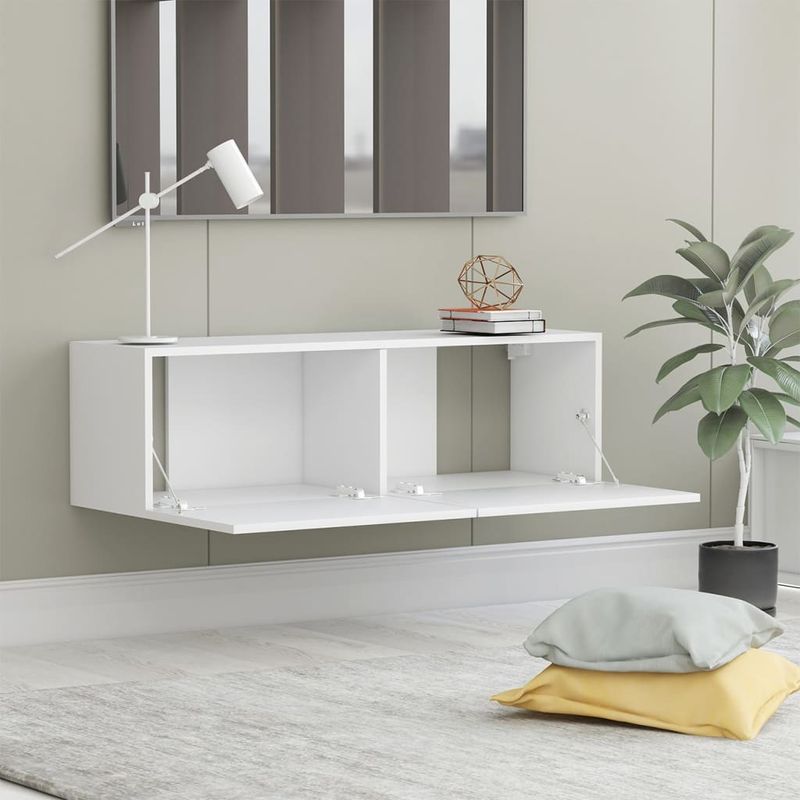 Casa si Gradina - Mobilier - Comode si corpuri - Comode - Comoda TV, alb, 100 x 30 x 30 cm, PAL - Infinity.ro