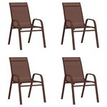 Casa si Gradina - Gradina si terasa - Mobilier exterior - Seturi mobila gradina - Set mobilier de gradina, 5 piese, maro si negru - Infinity.ro