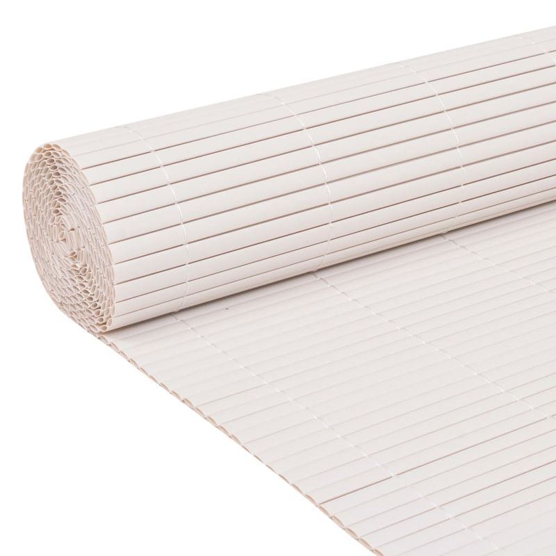 Casa si Gradina - Gradina si terasa - Garduri, panouri si accesorii - Gard pentru gradina cu 2 fete, alb, 90x400 cm - Infinity.ro