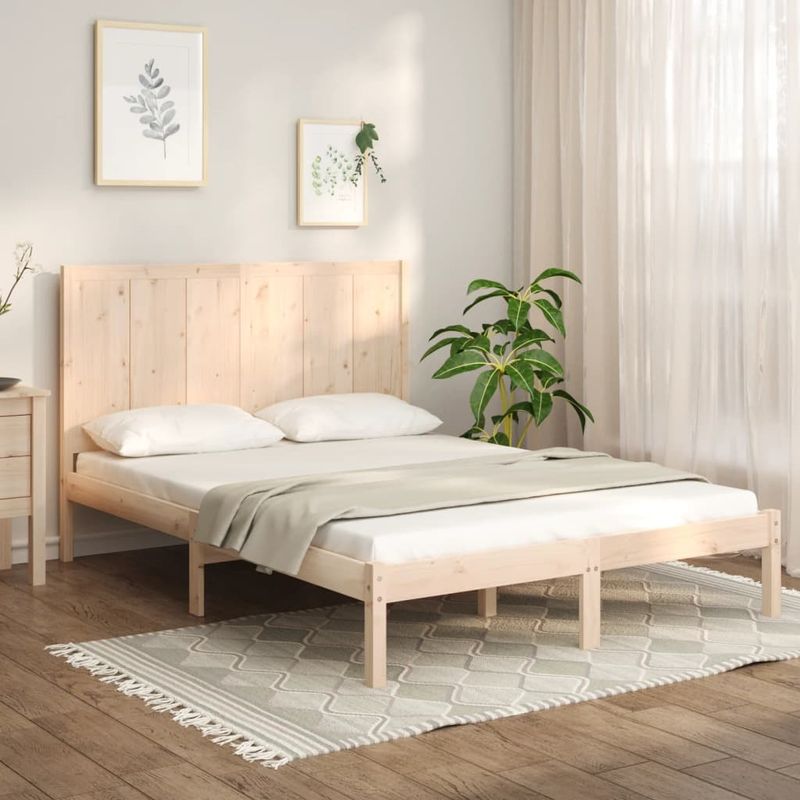 Casa si Gradina - Mobilier - Paturi si accesorii - Paturi - Cadru de pat mic single, 120x190 cm, lemn masiv de pin - Infinity.ro