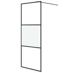 Casa si Gradina - Sanitare - Cazi si cabine de dus - Paravane si usi - Paravan de dus walk-in negru 80x195 cm sticla ESG semi-mata - Infinity.ro