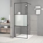 Casa si Gradina - Sanitare - Cazi si cabine de dus - Paravane si usi - Paravan de dus walk-in negru 80x195 cm sticla ESG semi-mata - Infinity.ro