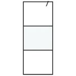 Casa si Gradina - Sanitare - Cazi si cabine de dus - Paravane si usi - Paravan de dus walk-in negru 80x195 cm sticla ESG semi-mata - Infinity.ro