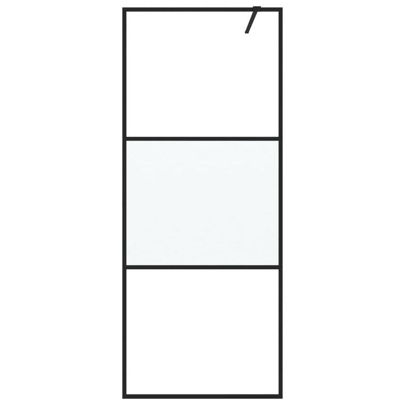 Casa si Gradina - Sanitare - Cazi si cabine de dus - Paravane si usi - Paravan de dus walk-in negru 80x195 cm sticla ESG semi-mata - Infinity.ro