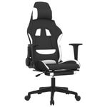 PC, gaming si accesorii - Gaming - Accesorii gaming - Scaune gaming - Scaun de jocuri, negru si alb, textil - Infinity.ro