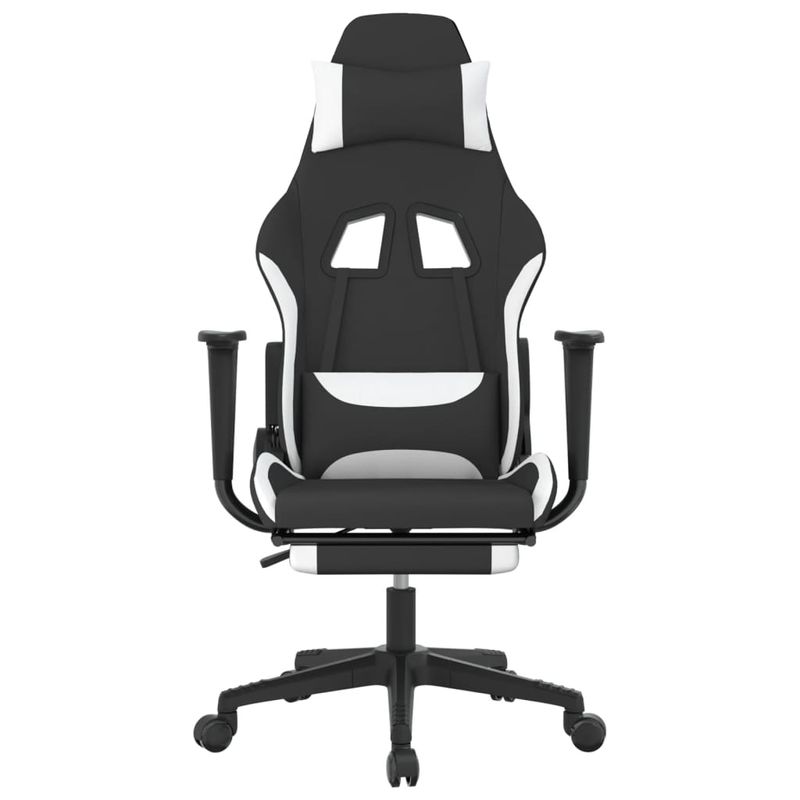 PC, gaming si accesorii - Gaming - Accesorii gaming - Scaune gaming - Scaun de jocuri, negru si alb, textil - Infinity.ro