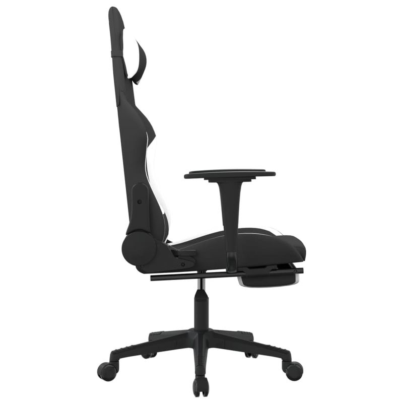 PC, gaming si accesorii - Gaming - Accesorii gaming - Scaune gaming - Scaun de jocuri, negru si alb, textil - Infinity.ro