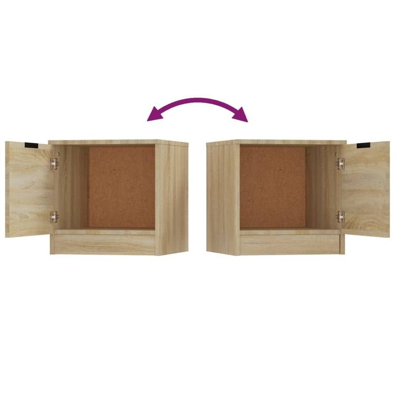 Casa si Gradina - Mobilier - Comode si corpuri - Noptiere - Noptiera, 2 buc., stejar sonoma, 40x39x40 cm - Infinity.ro