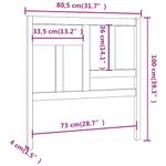 Casa si Gradina - Mobilier - Paturi si accesorii - Accesorii paturi - Tablie de pat, 80,5x4x100 cm, lemn masiv de pin - Infinity.ro