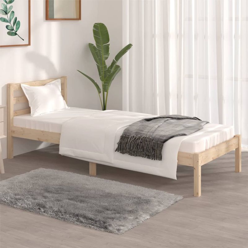 Casa si Gradina - Mobilier - Paturi si accesorii - Paturi - Cadru de pat mic single, 75x190 cm, lemn masiv de pin - Infinity.ro