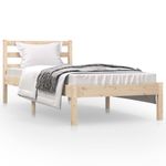 Casa si Gradina - Mobilier - Paturi si accesorii - Paturi - Cadru de pat mic single, 75x190 cm, lemn masiv de pin - Infinity.ro