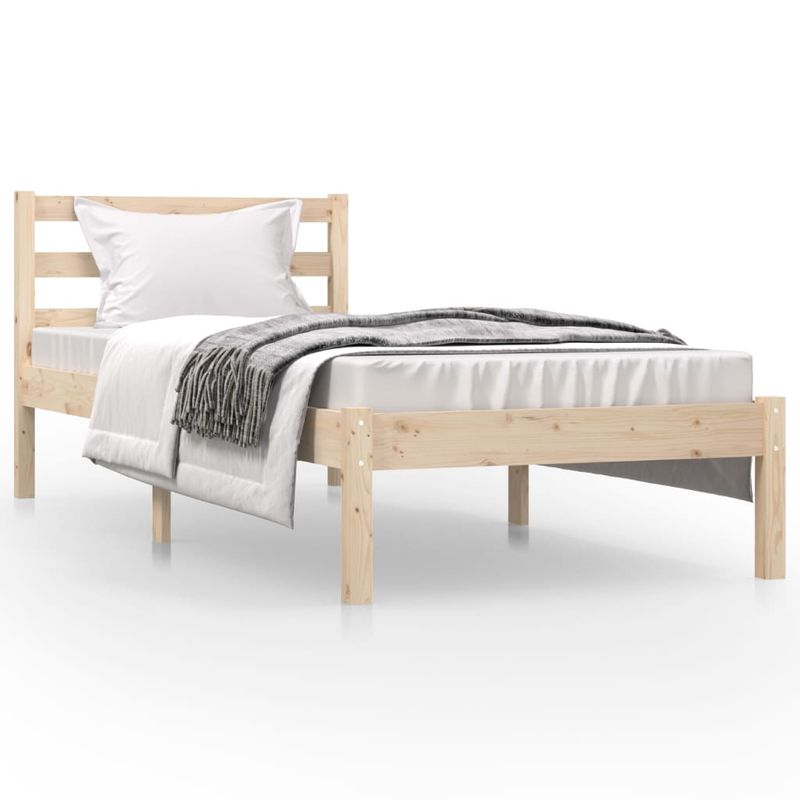 Casa si Gradina - Mobilier - Paturi si accesorii - Paturi - Cadru de pat mic single, 75x190 cm, lemn masiv de pin - Infinity.ro