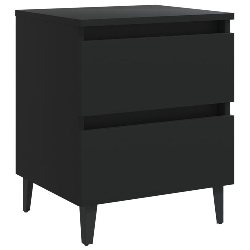 Casa si Gradina - Mobilier - Comode si corpuri - Noptiere - Noptiera, 2 buc., negru, 40x35x50 cm, PAL - Infinity.ro