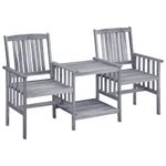 Casa si Gradina - Gradina si terasa - Mobilier exterior - Seturi mobila gradina - Scaune de gradina cu masa de ceai si perne, lemn masiv acacia - Infinity.ro