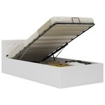 Casa si Gradina - Mobilier - Paturi si accesorii - Paturi - Cadru pat hidraulic cu lada , alb, 90 x 200 cm, piele ecologica - Infinity.ro