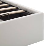 Casa si Gradina - Mobilier - Paturi si accesorii - Paturi - Cadru pat hidraulic cu lada , alb, 90 x 200 cm, piele ecologica - Infinity.ro