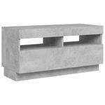 Casa si Gradina - Mobilier - Comode si corpuri - Comode - Comoda TV cu lumini LED, gri beton, 80x35x40 cm - Infinity.ro