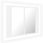 Casa si Gradina - Mobilier - Comode si corpuri - Masute de toaleta - Dulap de baie cu oglinda si LED, alb, 60x12x45 cm acril - Infinity.ro