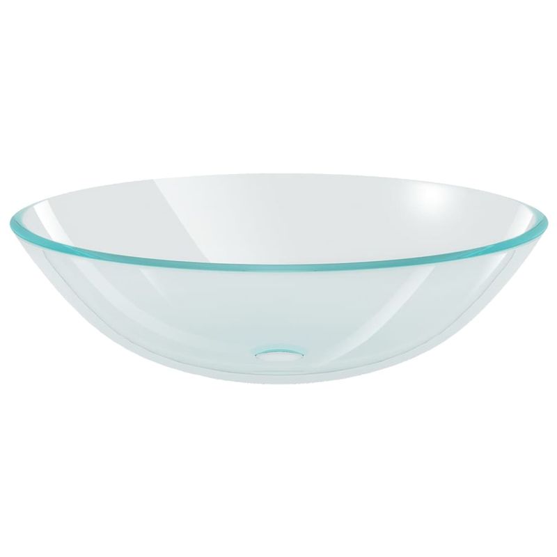 Casa si Gradina - Sanitare - Lavoar baie si accesorii - Lavoare si piedestale - Chiuveta din sticla calita, transparent, sticla, robinet cromat - Infinity.ro