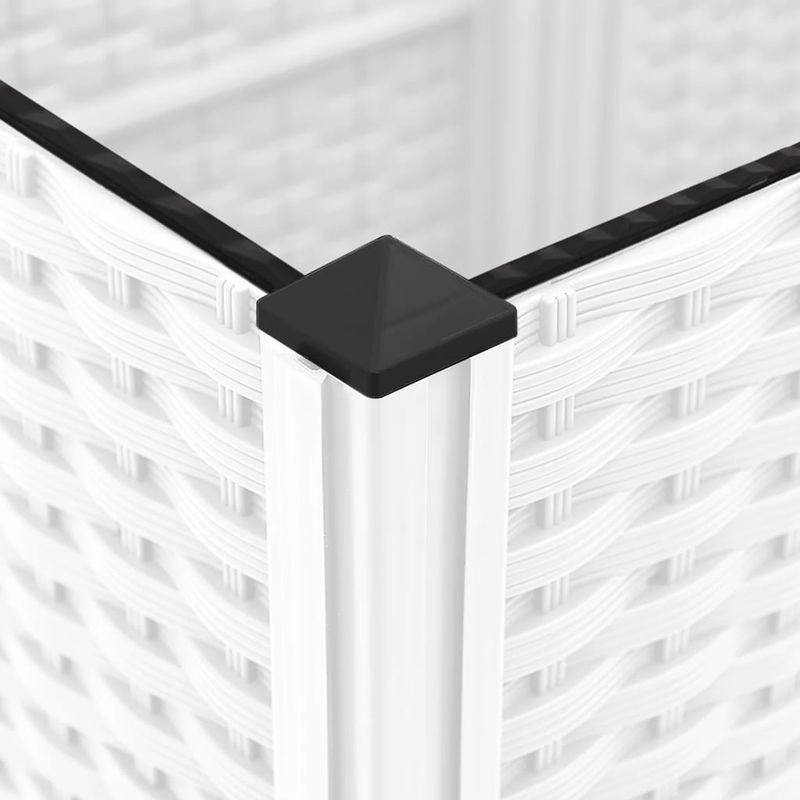 Casa si Gradina - Gradinarit si plante - Plante si ghivece - Ghivece si suporturi - Jardiniera de gradina cu spalier, alb, 120x40x121,5 cm, PP - Infinity.ro