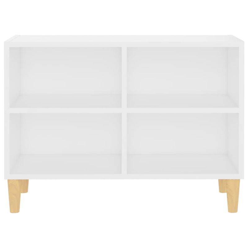 Casa si Gradina - Mobilier - Comode si corpuri - Comode - Comoda TV, picioare lemn masiv, alb, 69,5x30x50 cm - Infinity.ro