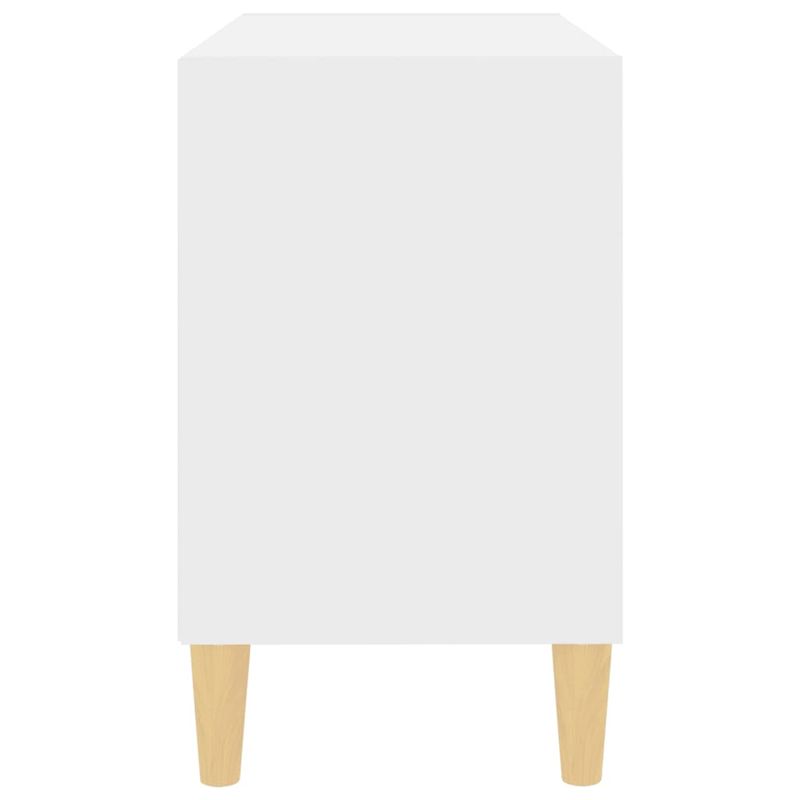 Casa si Gradina - Mobilier - Comode si corpuri - Comode - Comoda TV, picioare lemn masiv, alb, 69,5x30x50 cm - Infinity.ro