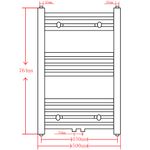Casa si Gradina - Termice - Generatoare de aer cald - Radiator port-prosop incalzire centrala baie, drept, 500 x 764 mm - Infinity.ro