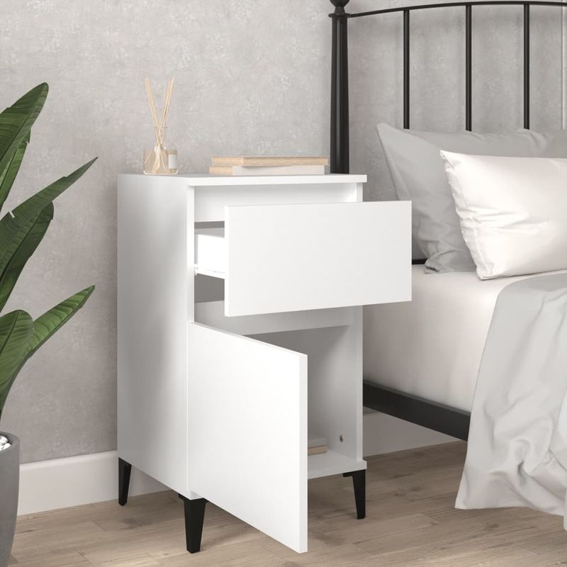 Casa si Gradina - Mobilier - Comode si corpuri - Noptiere - Noptiera, alb, 40x35x70 cm - Infinity.ro