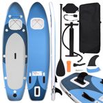 Sport si Outdoor - Sporturi acvatice - Sporturi pe placa - Stand up paddle - Set placa paddleboarding gonflabila, albastru, 300x76x10 cm - Infinity.ro