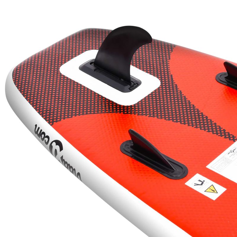 Sport si Outdoor - Sporturi acvatice - Sporturi pe placa - Stand up paddle - Set placa paddleboarding gonflabila, rosu, 300x76x10 cm - Infinity.ro