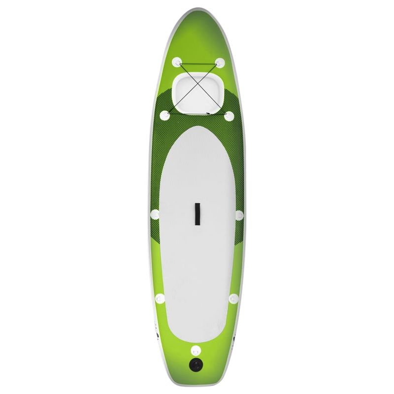 Sport si Outdoor - Sporturi acvatice - Sporturi pe placa - Stand up paddle - Set placa paddleboarding gonflabila, verde, 300x76x10 cm - Infinity.ro