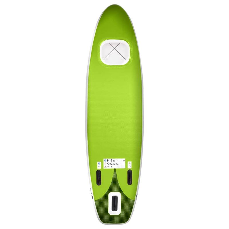 Sport si Outdoor - Sporturi acvatice - Sporturi pe placa - Stand up paddle - Set placa paddleboarding gonflabila, verde, 300x76x10 cm - Infinity.ro