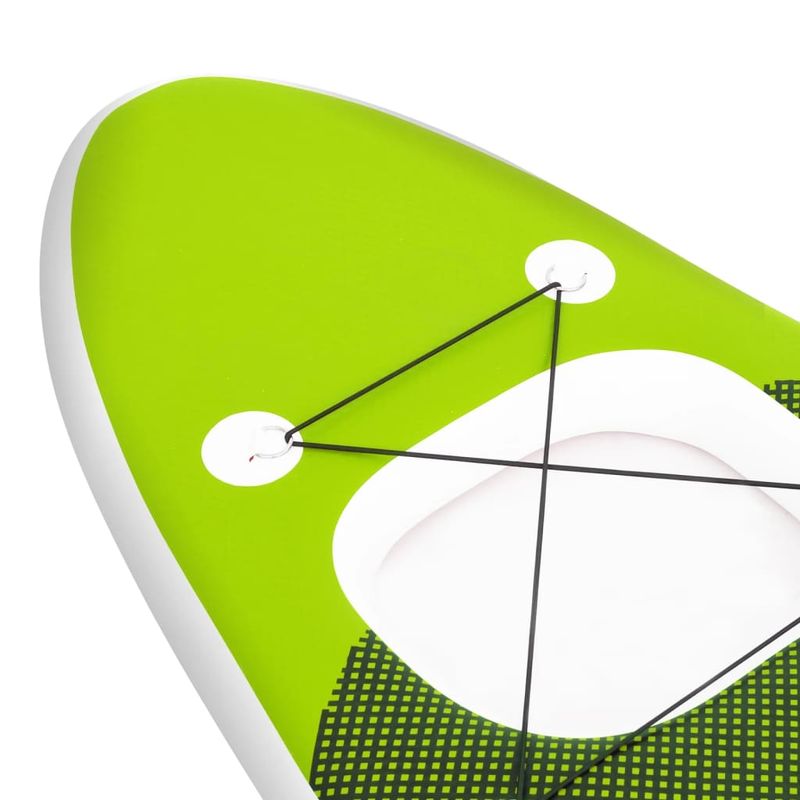 Sport si Outdoor - Sporturi acvatice - Sporturi pe placa - Stand up paddle - Set placa paddleboarding gonflabila, verde, 300x76x10 cm - Infinity.ro