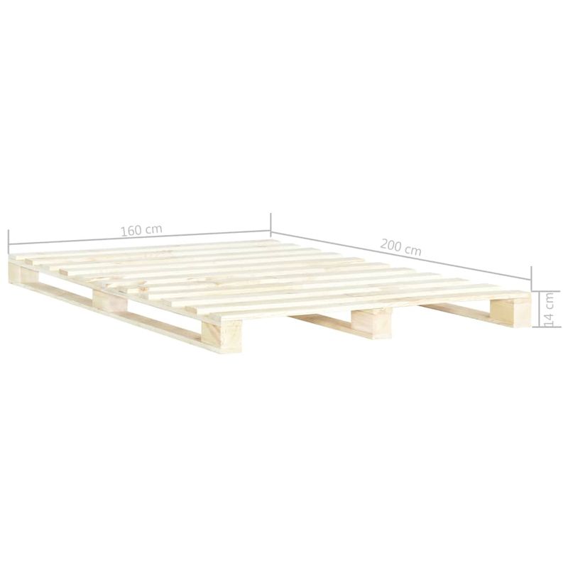 Casa si Gradina - Mobilier - Paturi si accesorii - Paturi - Cadru de pat din paleti, 160 x 200 cm, lemn masiv de pin - Infinity.ro