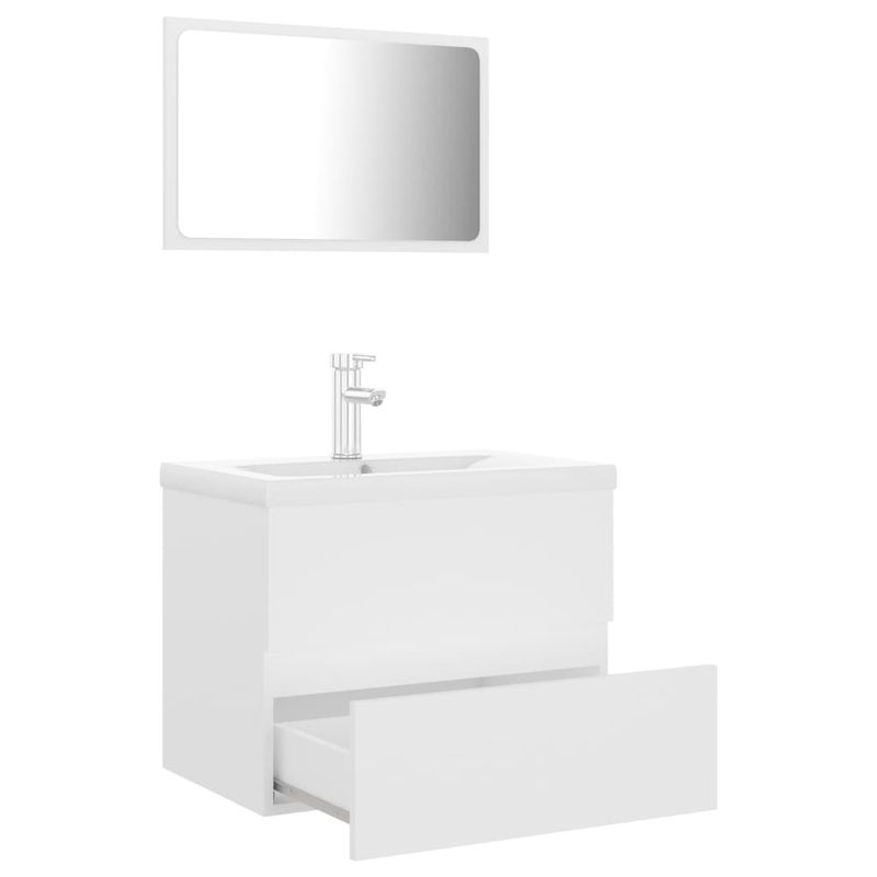 Casa si Gradina - Mobilier - Seturi de mobilier - Seturi baie - Set mobilier de baie, alb, lemn prelucrat - Infinity.ro