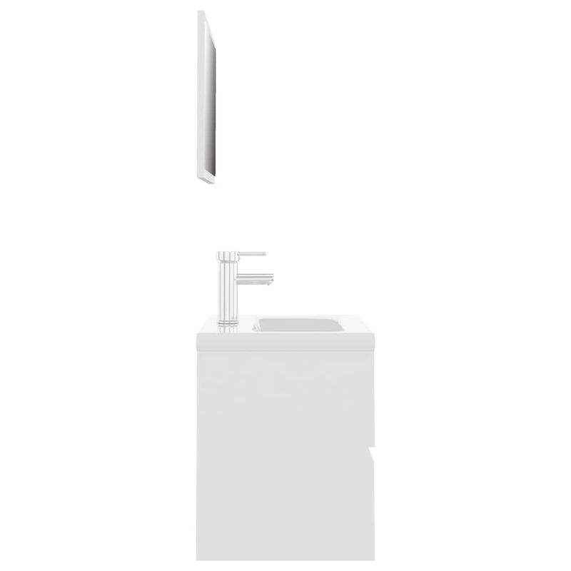 Casa si Gradina - Mobilier - Seturi de mobilier - Seturi baie - Set mobilier de baie, alb, lemn prelucrat - Infinity.ro