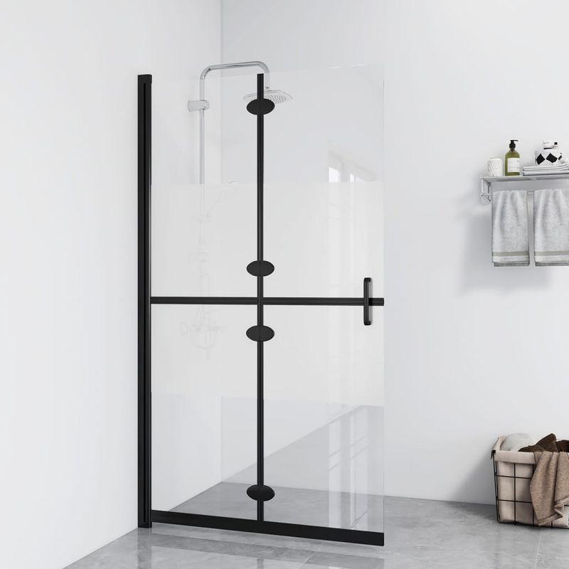 Casa si Gradina - Sanitare - Cazi si cabine de dus - Paravane si usi - Perete de dus walk-in pliabil , 70x190 cm, sticla ESG jumatate mata - Infinity.ro