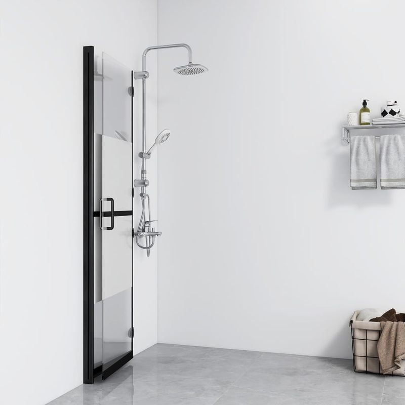 Casa si Gradina - Sanitare - Cazi si cabine de dus - Paravane si usi - Perete de dus walk-in pliabil , 70x190 cm, sticla ESG jumatate mata - Infinity.ro