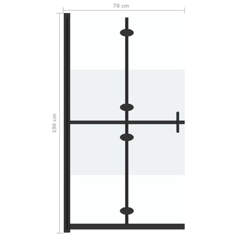 Casa si Gradina - Sanitare - Cazi si cabine de dus - Paravane si usi - Perete de dus walk-in pliabil , 70x190 cm, sticla ESG jumatate mata - Infinity.ro