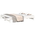 Casa si Gradina - Mobilier - Paturi si accesorii - Paturi - Pat de zi extensibil, alb, 2x(100x200) cm, lemn masiv de pin, mărime 2x (100x200) cm - Infinity.ro